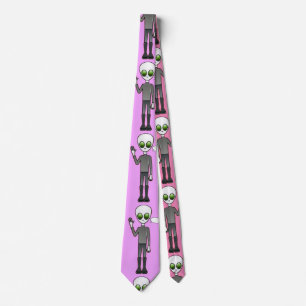 Friendly Waving Alien Thunder_Cove Stropdas