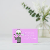 Friendly Waving Alien Thunder_Cove Visitekaartje (Staand voorkant)
