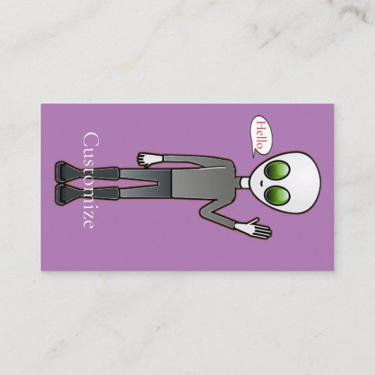 Friendly Waving Alien Thunder_Cove Visitekaartje (Achterkant)