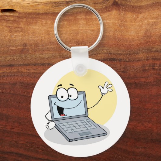 Friendly Waving Laptop Sleutelhanger (Voorkant)