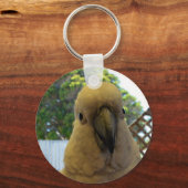 Friendly White Australian Cockato, Keyring Sleutelhanger (Achterkant)