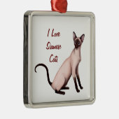 Friendly Young Siamese Cat  Ornament (Rechts)
