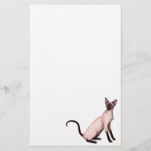 Friendly Young Siamese Cat Stationery Briefpapier (Voorkant)