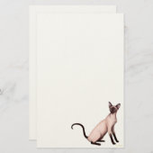 Friendly Young Siamese Cat Stationery Briefpapier (Voorkant / Achterkant)