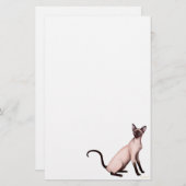 Friendly Young Siamese Cat Stationery Briefpapier (Voorkant / Achterkant)