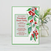 Friendmas Dinner Party Uitnodiging Vakantie Soiree (Staand voorkant)