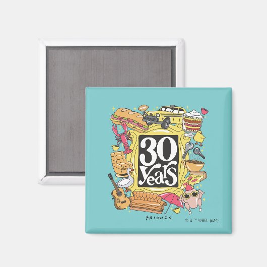 FRIENDS™ | 30 jaar grafisch Magneet (Voorkant / Achterkant)