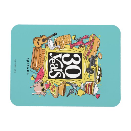 FRIENDS™ | 30 jaar grafisch Magneet (Horizontaal)