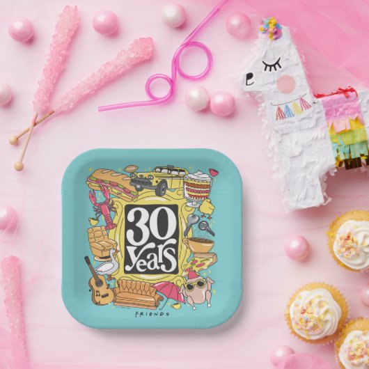 FRIENDS™ | 30 jaar grafisch Papieren Bordje (Feest)