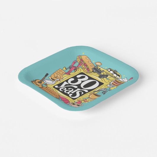 FRIENDS™ | 30 jaar grafisch Papieren Bordje (Gebogen)