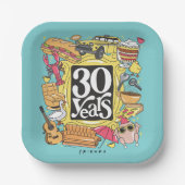 FRIENDS™ | 30 jaar grafisch Papieren Bordje (Voorkant)