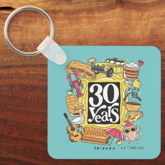 FRIENDS™ | 30 jaar grafisch Sleutelhanger (Voorkant)