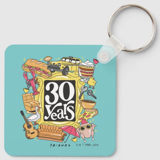 FRIENDS™ | 30 jaar grafisch Sleutelhanger (Achterkant)