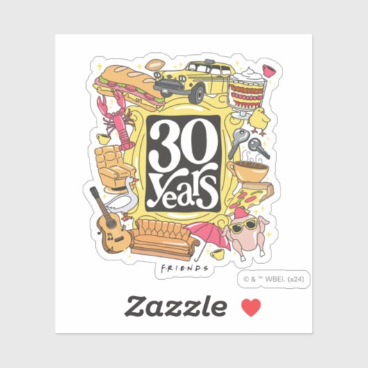 FRIENDS™ | 30 jaar grafisch Sticker (Vel)