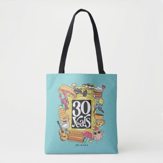 FRIENDS™ | 30 jaar grafisch Tote Bag (Voorkant)