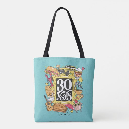 FRIENDS™ | 30 jaar grafisch Tote Bag (Achterkant)