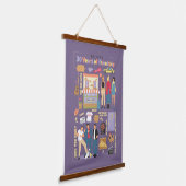 FRIENDS™ | 30 jaar vriendschap Hangend Wandkleed (Gebogen)