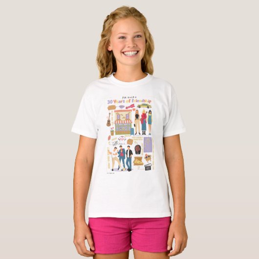 FRIENDS™ | 30 jaar vriendschap T-shirt (Voorkant volledig)