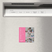 FRIENDS Aangepaste Foto Roze Magneet (Insitu (Vaatwasser))