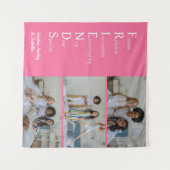 FRIENDS Aangepaste Foto Roze Wandkleed (Voorkant (horizontaal))