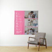 FRIENDS Aangepaste Foto Roze Wandkleed (In situ)