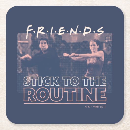 FRIENDS™ | Aankruisen aan de Routine Kartonnen Onderzetters (Voorkant)