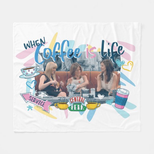 FRIENDS™ | Als koffie het leven is Fleece Deken (Voorkant (Horizontaal))