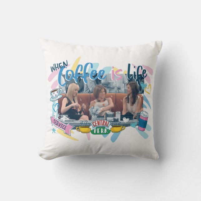 FRIENDS™ | Als koffie het leven is Kussen (Voorkant)