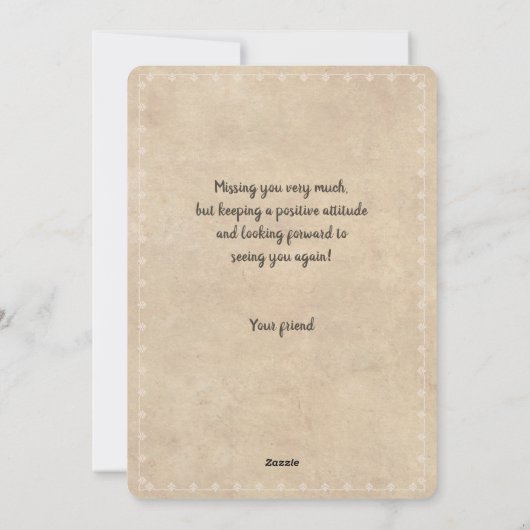 Friends Apart Feestdagenkaart (Achterkant)