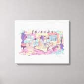 FRIENDS™ | Appartement Cartoon Canvas Afdruk (Voorkant)