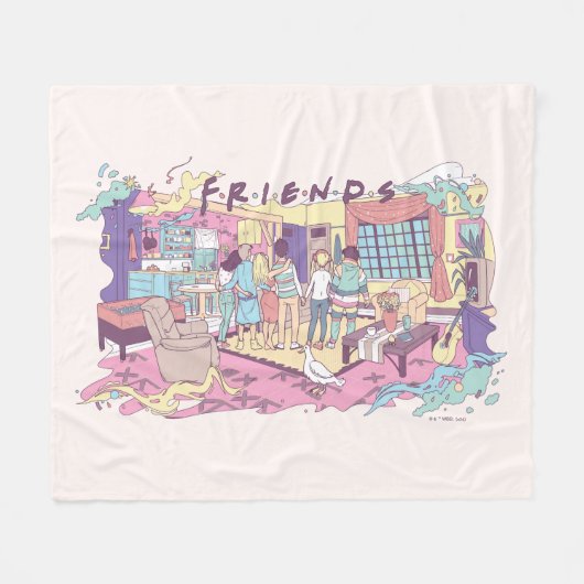 FRIENDS™ | Appartement Cartoon Fleece Deken (Voorkant (Horizontaal))