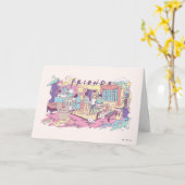 FRIENDS™ | Appartement Cartoon Kaart (Gele Bloem)