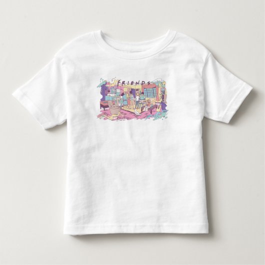 FRIENDS™ | Appartement Cartoon Kinder Shirts (Voorkant)