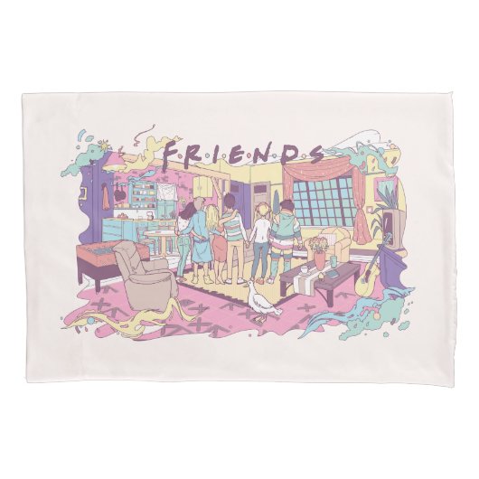 FRIENDS™ | Appartement Cartoon Kussensloop (Voorkant)