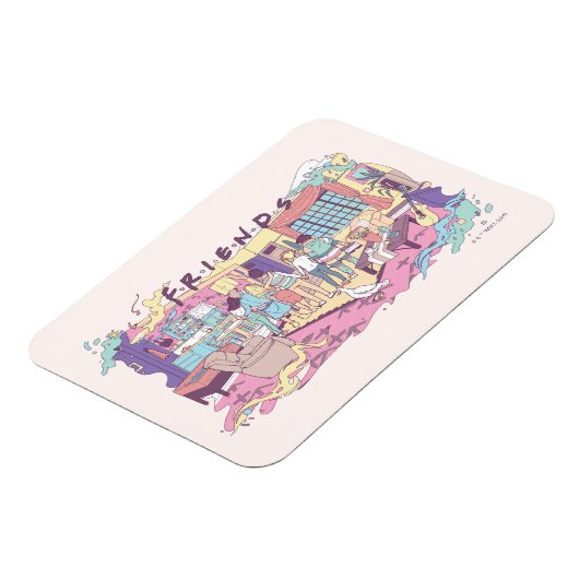 FRIENDS™ | Appartement Cartoon Magneet (Linkerzijde)