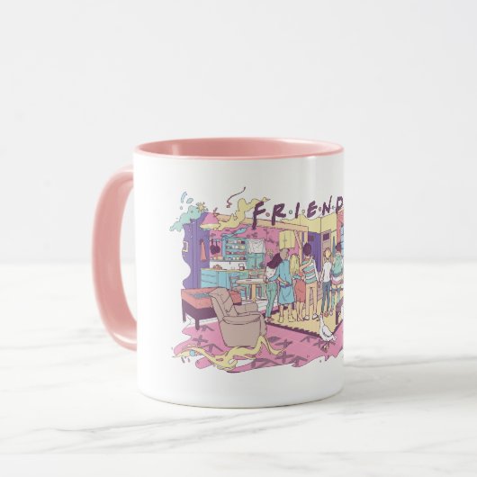 FRIENDS™ | Appartement Cartoon Mok (Voorkant links)