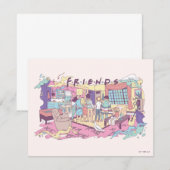 FRIENDS™ | Appartement Cartoon Notitiekaartje (Voorkant / Achterkant)