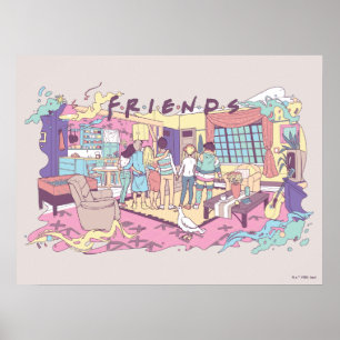 FRIENDS™   Appartement Cartoon Poster