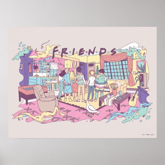 FRIENDS™ | Appartement Cartoon Poster (Voorkant)