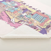 FRIENDS™ | Appartement Cartoon Sherpa Deken (3/4)