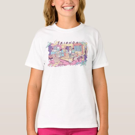 FRIENDS™ | Appartement Cartoon T-shirt (Voorkant)