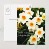 Friends are Flowers Quote Daffodils Postcard Briefkaart (Voorkant / Achterkant)