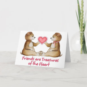 Friends Are Treasures of the Heart Feestdagen Kaart