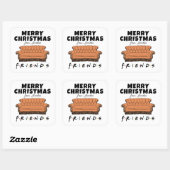 FRIENDS™ Bank | Kerstcadeautag Vierkante Sticker (Vel)