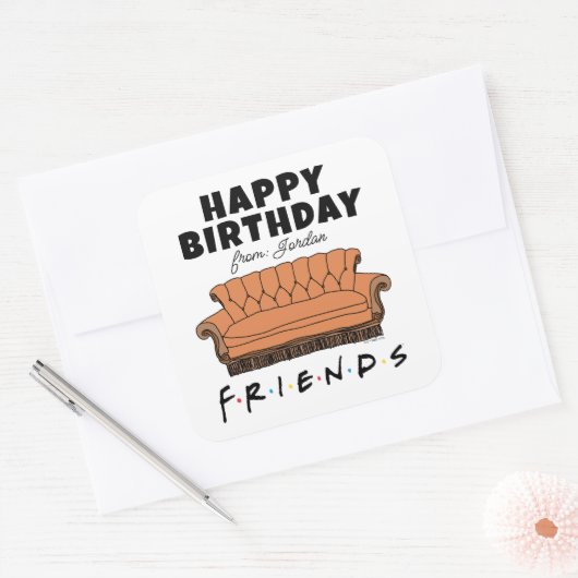 FRIENDS™ bank | Label verjaardagscadeau (Envelop)