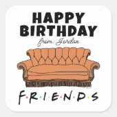 FRIENDS™ Bank | Verjaardagscadeau-etiket Vierkante Sticker (Voorkant)