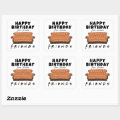 FRIENDS™ Bank | Verjaardagscadeau-etiket Vierkante Sticker (Vel)