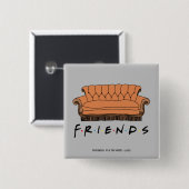 FRIENDS™ Bank Vierkante Button 5,1 Cm (Voorkant /achterkant)