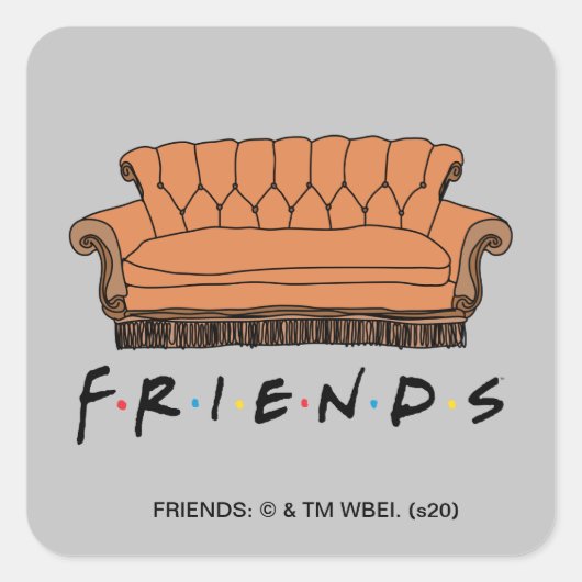 FRIENDS™ Bank Vierkante Sticker (Voorkant)