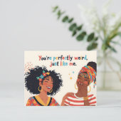 Friends Beautiful Black Women Laughing Briefkaart (Staand voorkant)